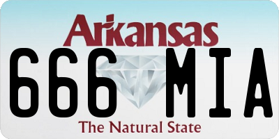 AR license plate 666MIA