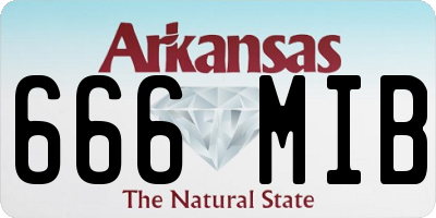 AR license plate 666MIB