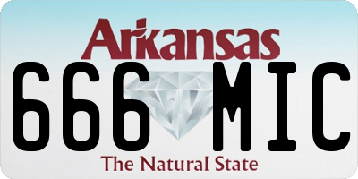 AR license plate 666MIC