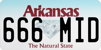 AR license plate 666MID