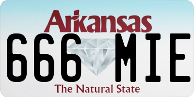 AR license plate 666MIE