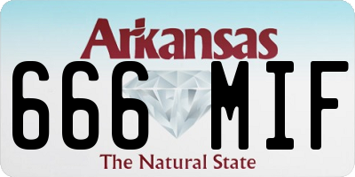 AR license plate 666MIF