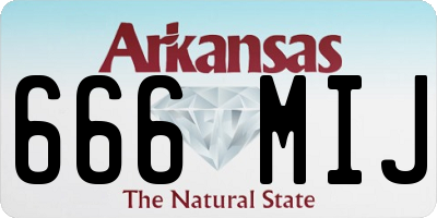 AR license plate 666MIJ