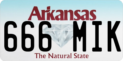 AR license plate 666MIK