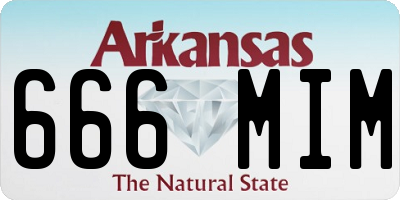 AR license plate 666MIM