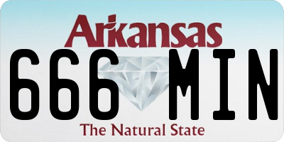 AR license plate 666MIN