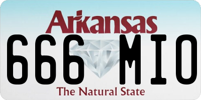 AR license plate 666MIO