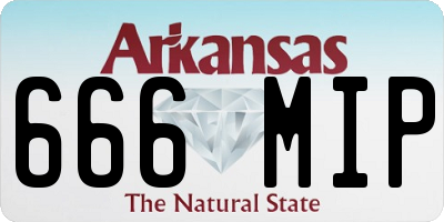 AR license plate 666MIP