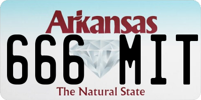 AR license plate 666MIT