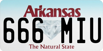 AR license plate 666MIU