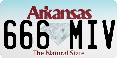 AR license plate 666MIV