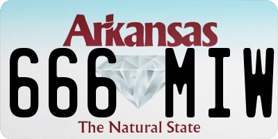 AR license plate 666MIW