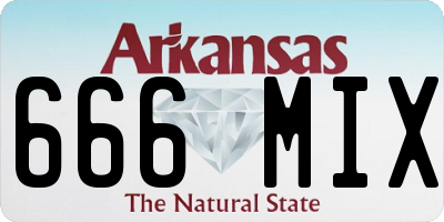AR license plate 666MIX