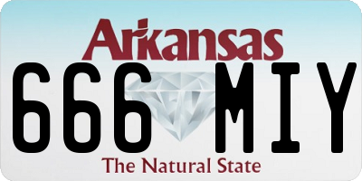 AR license plate 666MIY