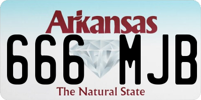AR license plate 666MJB