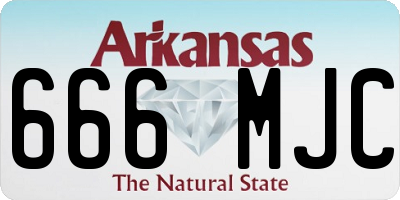AR license plate 666MJC