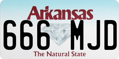 AR license plate 666MJD