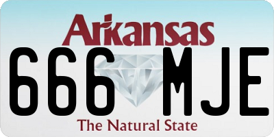 AR license plate 666MJE