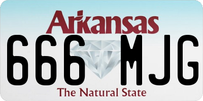 AR license plate 666MJG