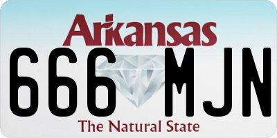AR license plate 666MJN