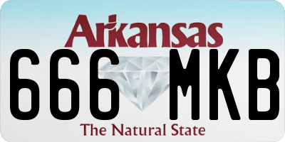 AR license plate 666MKB