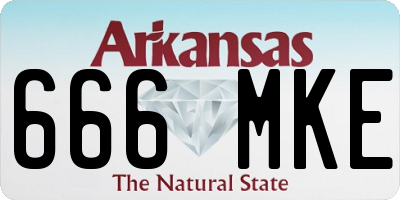 AR license plate 666MKE