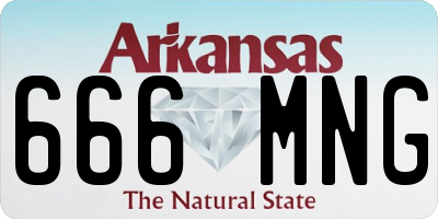 AR license plate 666MNG