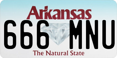 AR license plate 666MNU