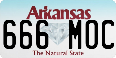 AR license plate 666MOC