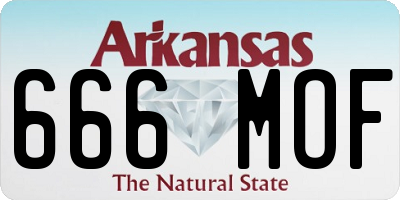 AR license plate 666MOF