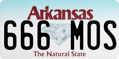 AR license plate 666MOS