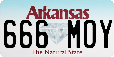 AR license plate 666MOY