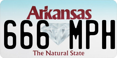 AR license plate 666MPH