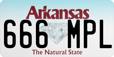 AR license plate 666MPL