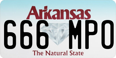 AR license plate 666MPO