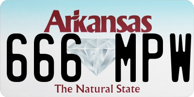 AR license plate 666MPW