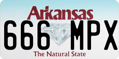 AR license plate 666MPX