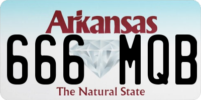 AR license plate 666MQB