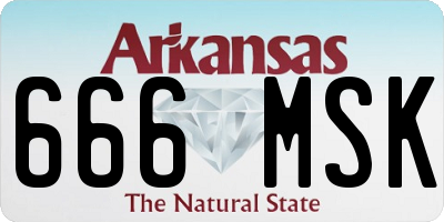 AR license plate 666MSK