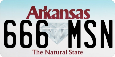 AR license plate 666MSN