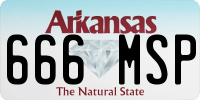 AR license plate 666MSP