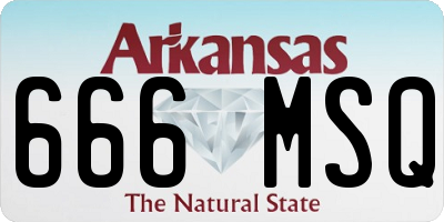 AR license plate 666MSQ
