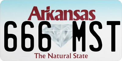 AR license plate 666MST