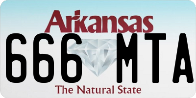 AR license plate 666MTA