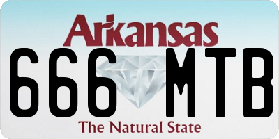 AR license plate 666MTB