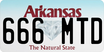 AR license plate 666MTD