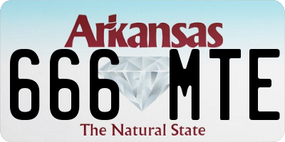 AR license plate 666MTE