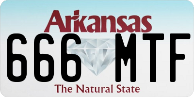 AR license plate 666MTF
