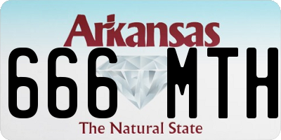 AR license plate 666MTH