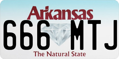 AR license plate 666MTJ